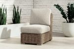 Beachcroft Outdoor Armless Chair with Cushion Hot on Sale