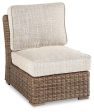 Beachcroft Outdoor Armless Chair with Cushion Hot on Sale