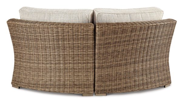 Beachcroft Outdoor Curved Corner Chair with Cushion For Cheap