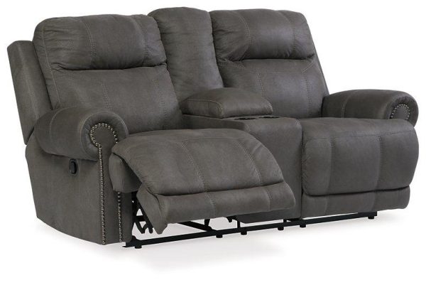 Austere Reclining Loveseat with Console Fashion