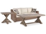 Beachcroft Beachcroft Nuvella Sofa with Coffee and End Table on Sale