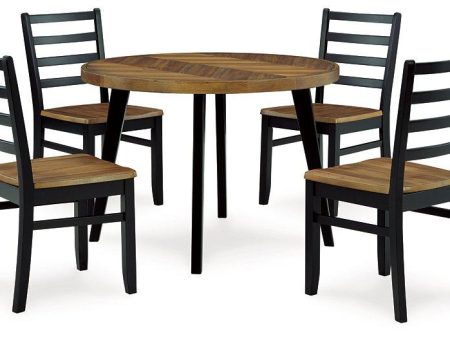 Blondon Dining Table and 4 Chairs (Set of 5) For Discount