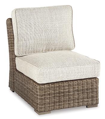 Beachcroft Outdoor Armless Chair with Cushion Hot on Sale