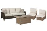 Beachcroft Outdoor Sofa, Lounge Chairs and Fire Pit For Sale