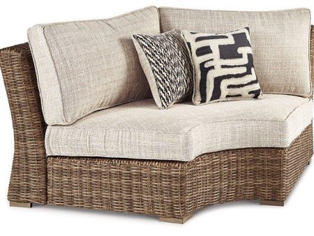 Beachcroft Outdoor Curved Corner Chair with Cushion For Cheap