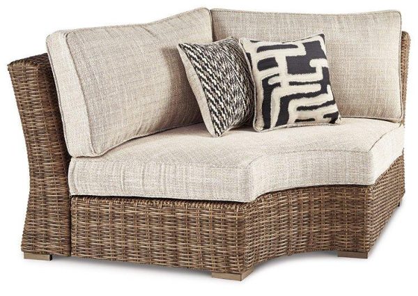 Beachcroft Outdoor Curved Corner Chair with Cushion For Cheap