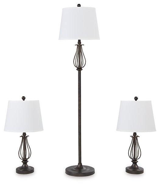 Brycestone Floor Lamp with 2 Table Lamps Sale