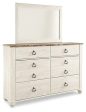 Willowton Dresser and Mirror For Discount