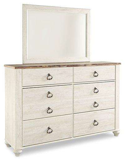 Willowton Dresser and Mirror For Discount