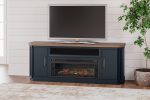 Landocken 83  TV Stand with Electric Fireplace For Sale