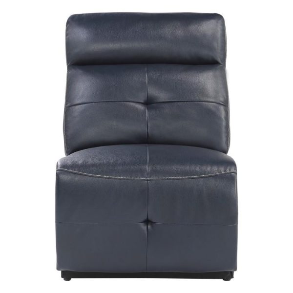 Avenue Armless Reclining Chair in Navy 9469NVB-AR Supply