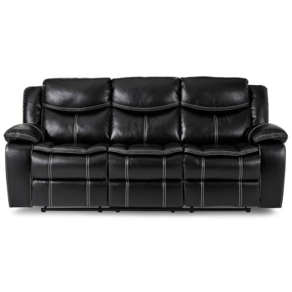 Bastrop Double Reclining Sofa in Black 8230BLK-3 Sale