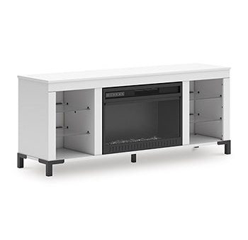 Brollevi 60  TV Stand with Electric Fireplace For Sale