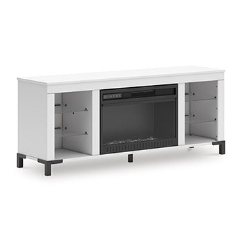 Brollevi 60  TV Stand with Electric Fireplace For Sale