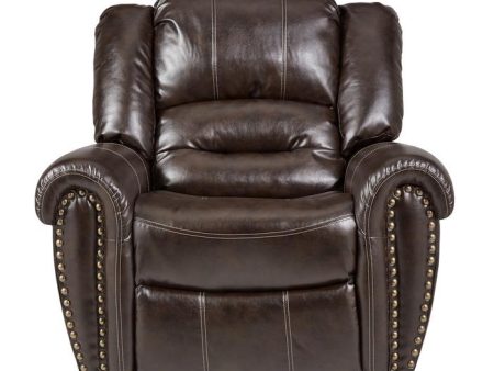 Center Hill Glider Reclining Chair in Dark Brown 9668BRW-1 Cheap