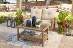 Braylee Outdoor Loveseat with Table (Set of 2) Online Sale