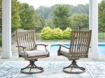 Rainier Ranch Outdoor Swivel Chair with Cushion (Set of 2) For Sale