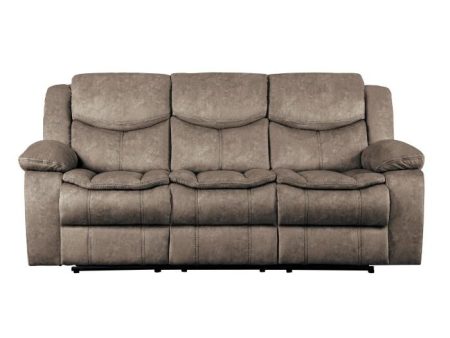 Bastrop Double Reclining Sofa in Brown 8230FBR-3 Discount