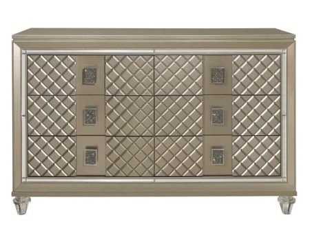 Youth Loudon 6 Drawer Dresser in Champagne Metallic B1515-5 Online Sale