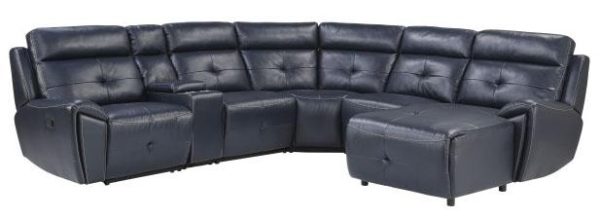 Avenue Armless Reclining Chair in Navy 9469NVB-AR Supply