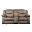 Bastrop Double Glider Reclining Loveseat in Brown 8230FBR-2 For Cheap