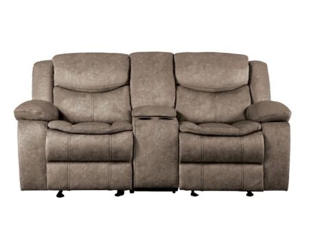 Bastrop Double Glider Reclining Loveseat in Brown 8230FBR-2 For Cheap