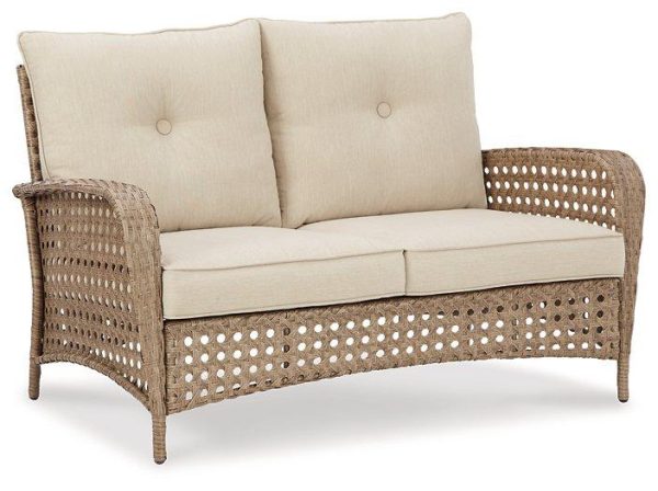 Braylee Outdoor Loveseat with Table (Set of 2) Online Sale