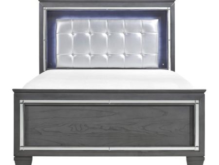 Allura Queen Panel Bed in Gray 1916GY-1* Hot on Sale