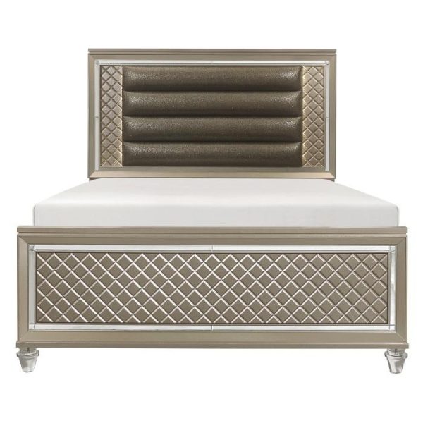 Youth Loudon Full Platform Bed in Champagne Metallic B1515F-1* Sale