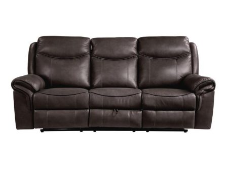 Aram Double Glider Reclining Sofa in Brown 8206BRW-3 Sale