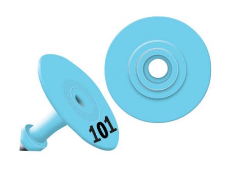 Allflex Global Small Round Numbered Tags 101-125 Blue 1 Count by Allflex For Sale