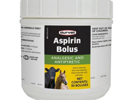 Aspirin Bolus For Cattle And Horses 50 Bolus by Durvet Online now