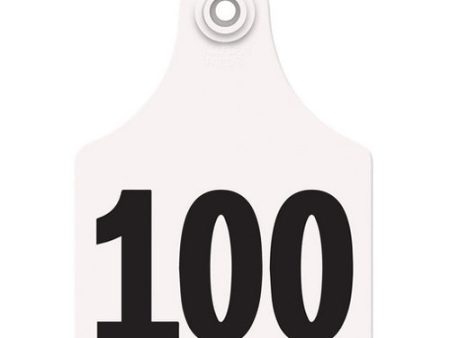 Allflex Global Maxi Numbered Tags 76-100 White 1 Count by Allflex For Sale