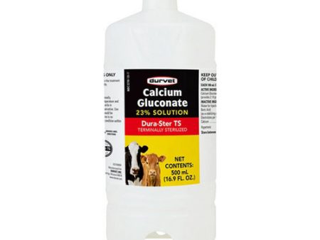 Calcium Gluconate 23% Solution For Cattle 500 Ml by Durvet Discount